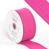 Eleganza Wired Edge Burlap 38mm x 10m Fuchsia No.28 - Ribbons